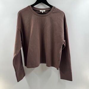 Weekend LA Brown Long Sleeve Crewneck Top – Women’s L